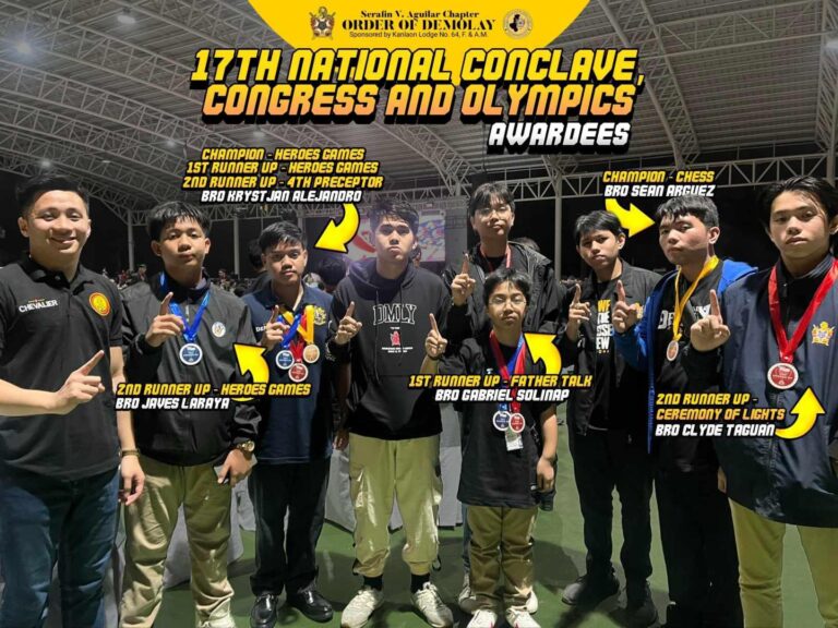 DeMolay National Conclave, Congress, and Olympics Awards